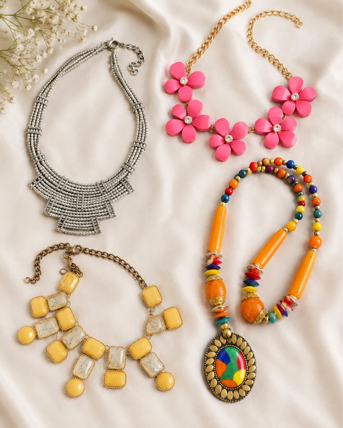 Set of 4 Fashion Necklaces for $10 only