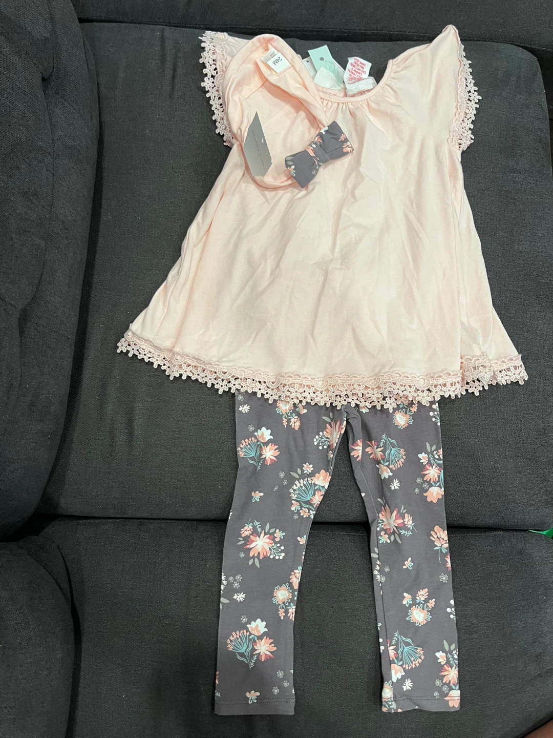 Shabby Chic Baby Girl Outfit 24M