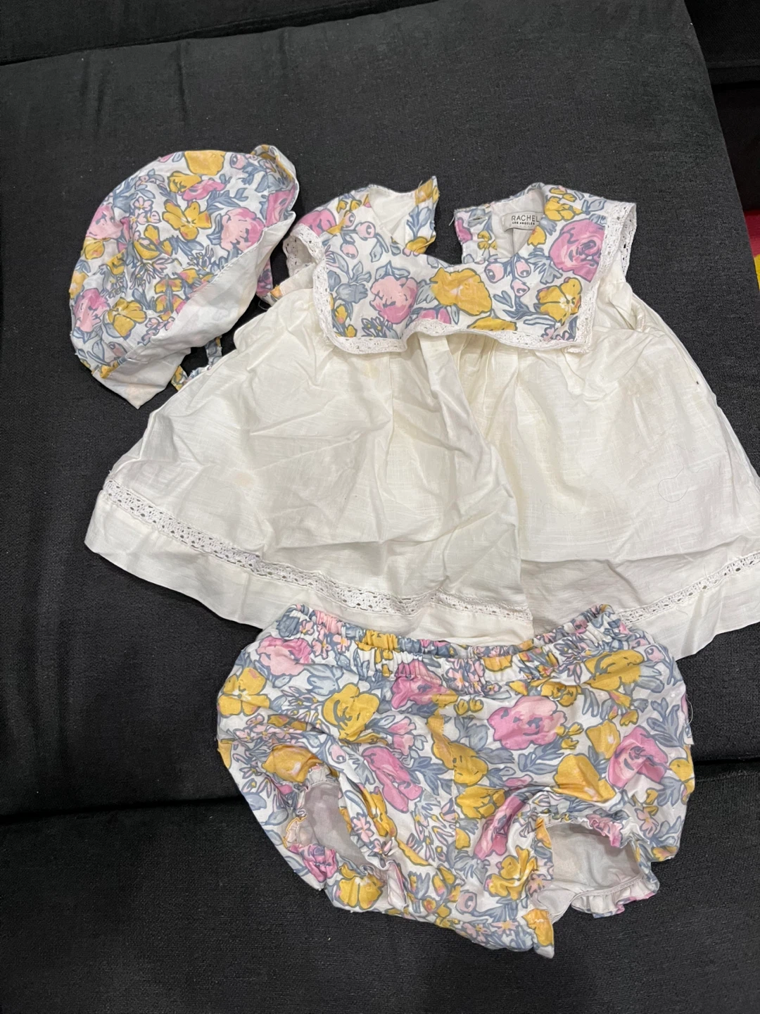 Rachel Zoe Baby Dress, Bonnet & Bloomer Set