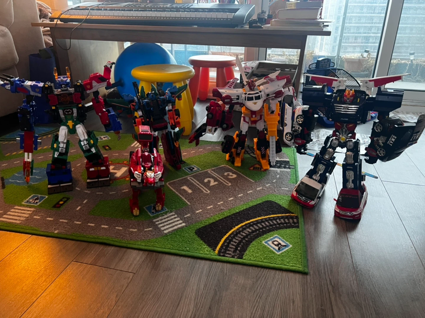 Set of 4 Transforming Robot Toys