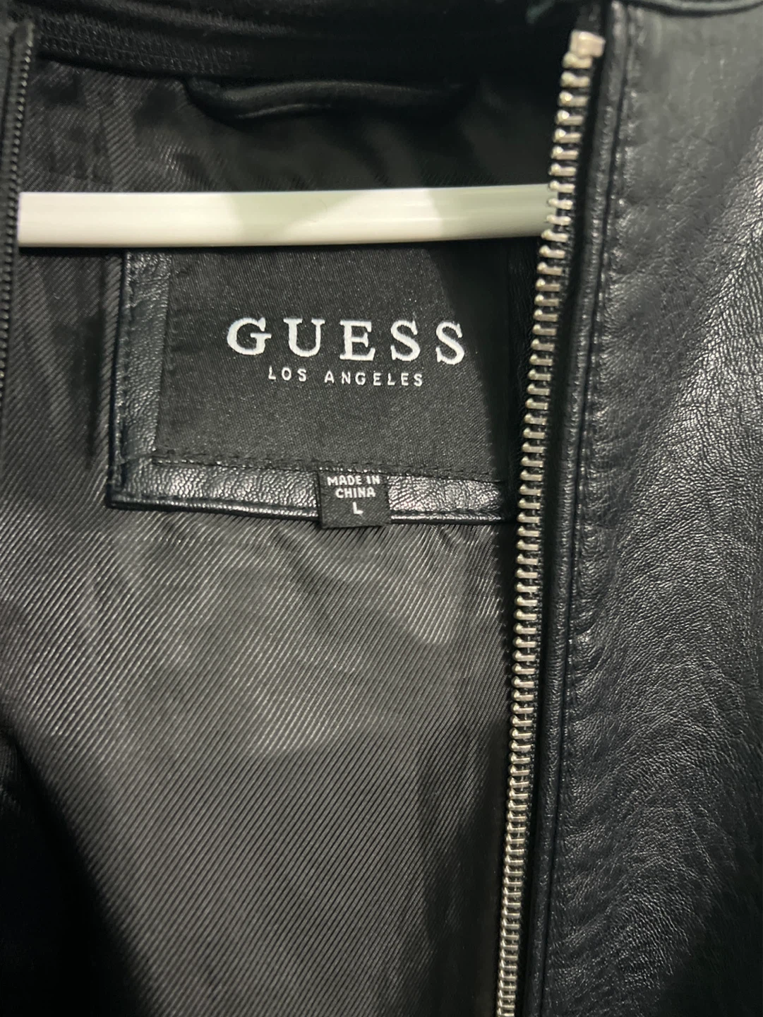 Guess Black Faux Leather Bomber Jacket - photo 2
