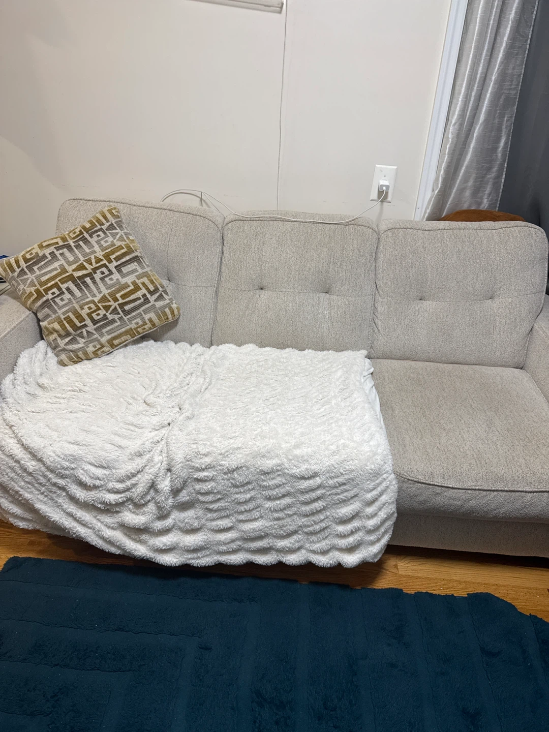 Beige 3-Seater Sofa - photo 2