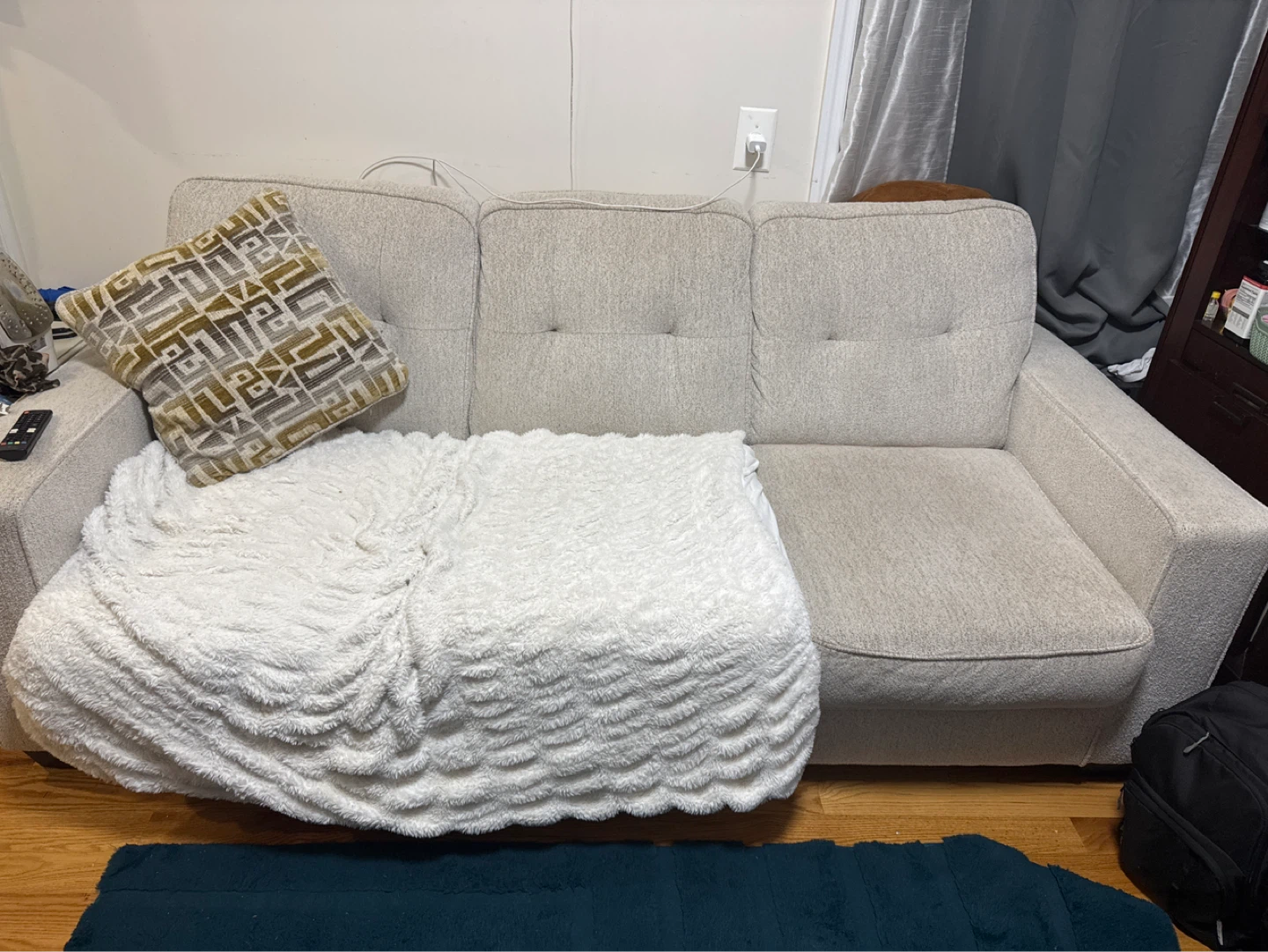Beige 3-Seater Sofa