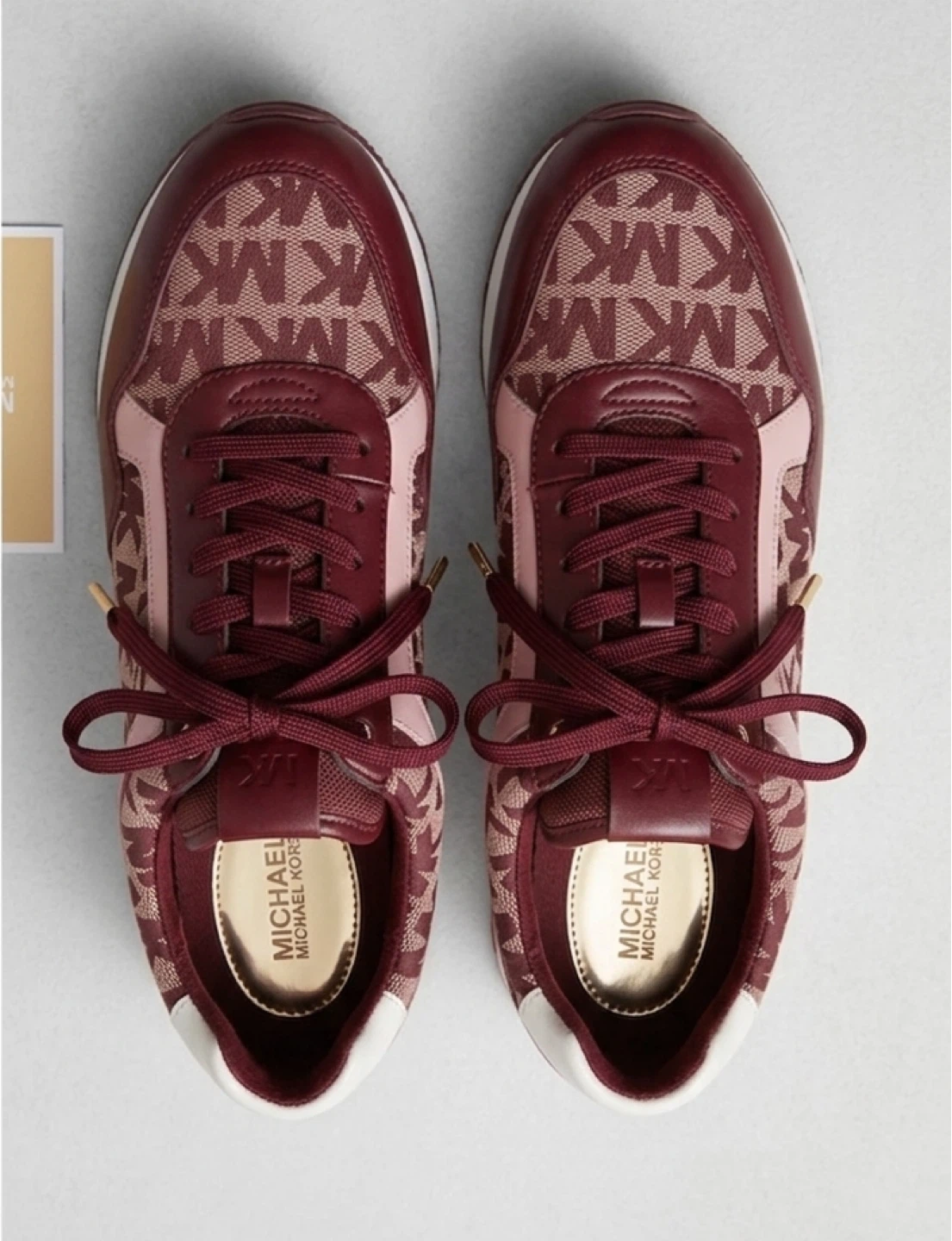 Michael Kors MK Logo Sneakers - Burgundy