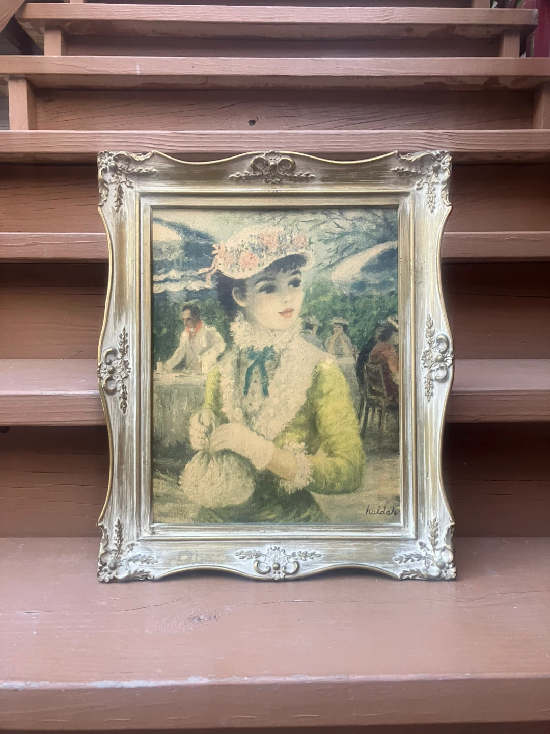 Vintage Framed Huldah - Tavern On The Green - 14.5” x 17.5”