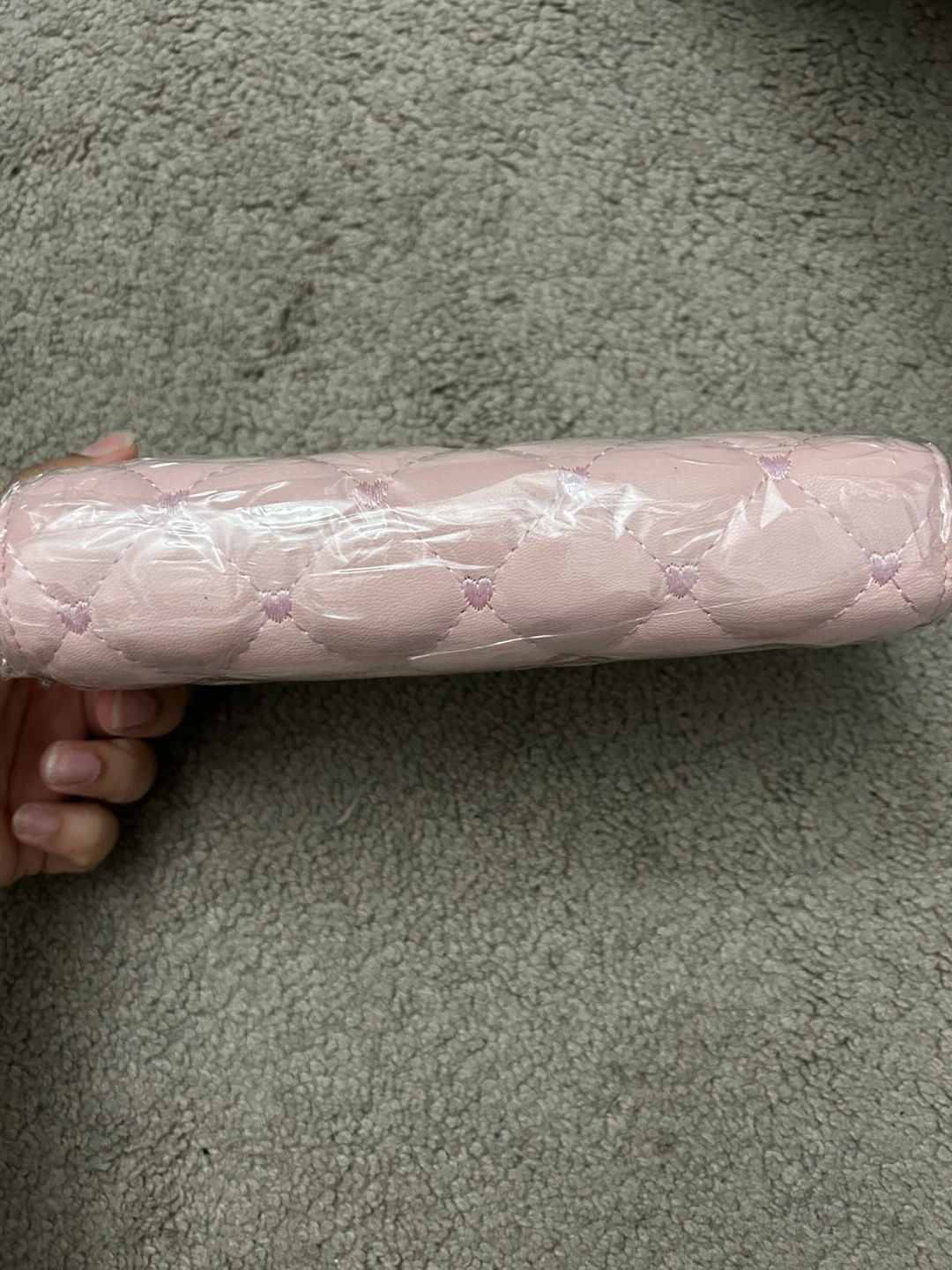 Pink Quilted Wallet with Heart Accent - photo 4