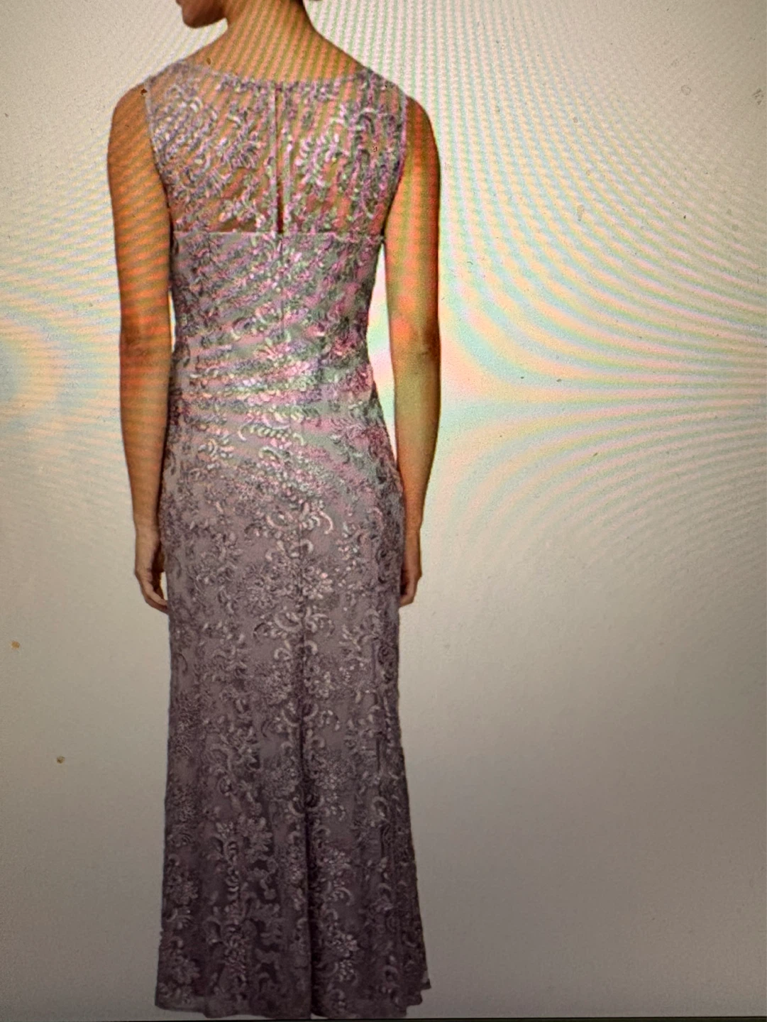 Alex evenings sequin sleeveless Gown with shawl - photo 4
