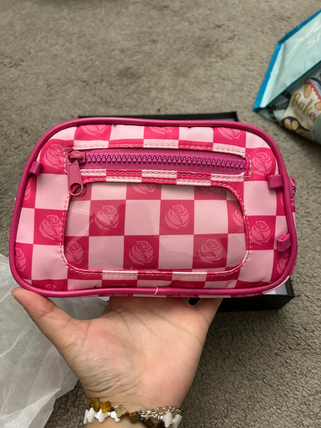 KZBHHP Pink Checkered Rose Wristlet Wallet - photo 5