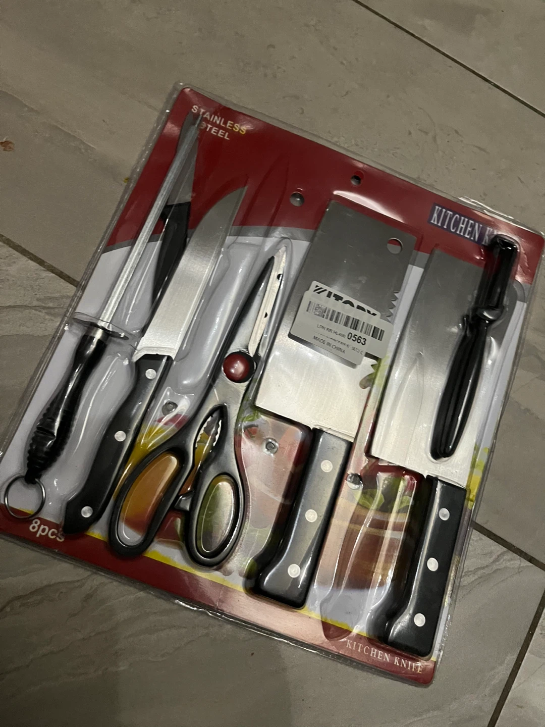 8 Piece Stainless Steel Kitchen Knife Set