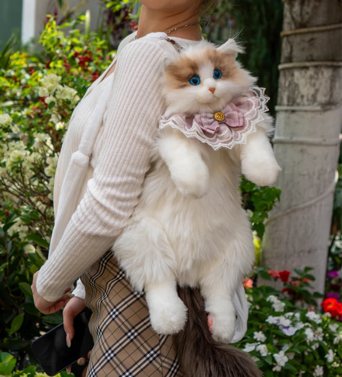 Plush Cat Carrier Backpack