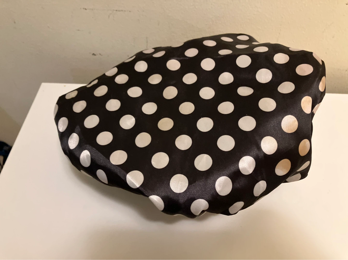 Black and White Polka Dot Shower Cap