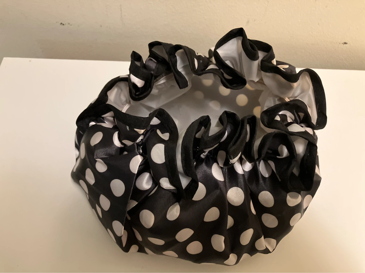 Black and White Polka Dot Shower Cap - photo 2
