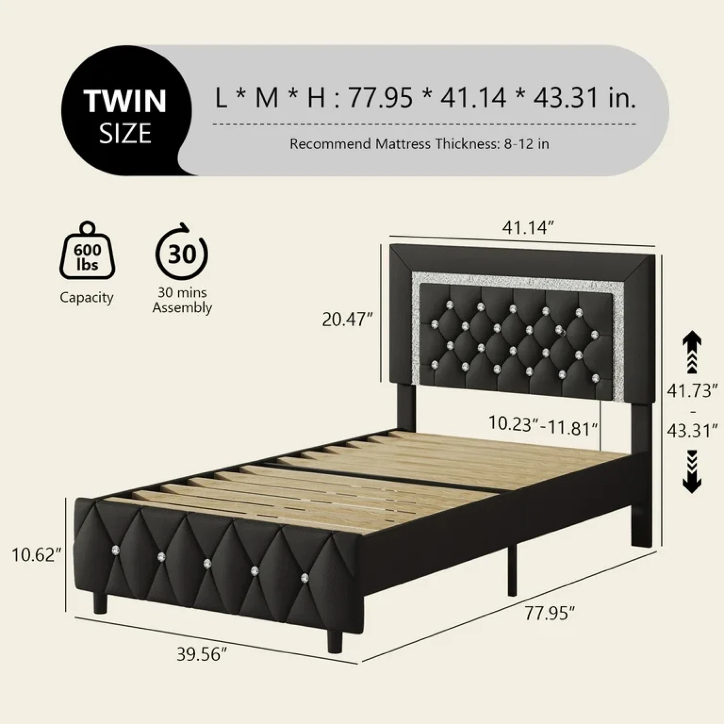 4 EVER WINNER Twin Bed Frame