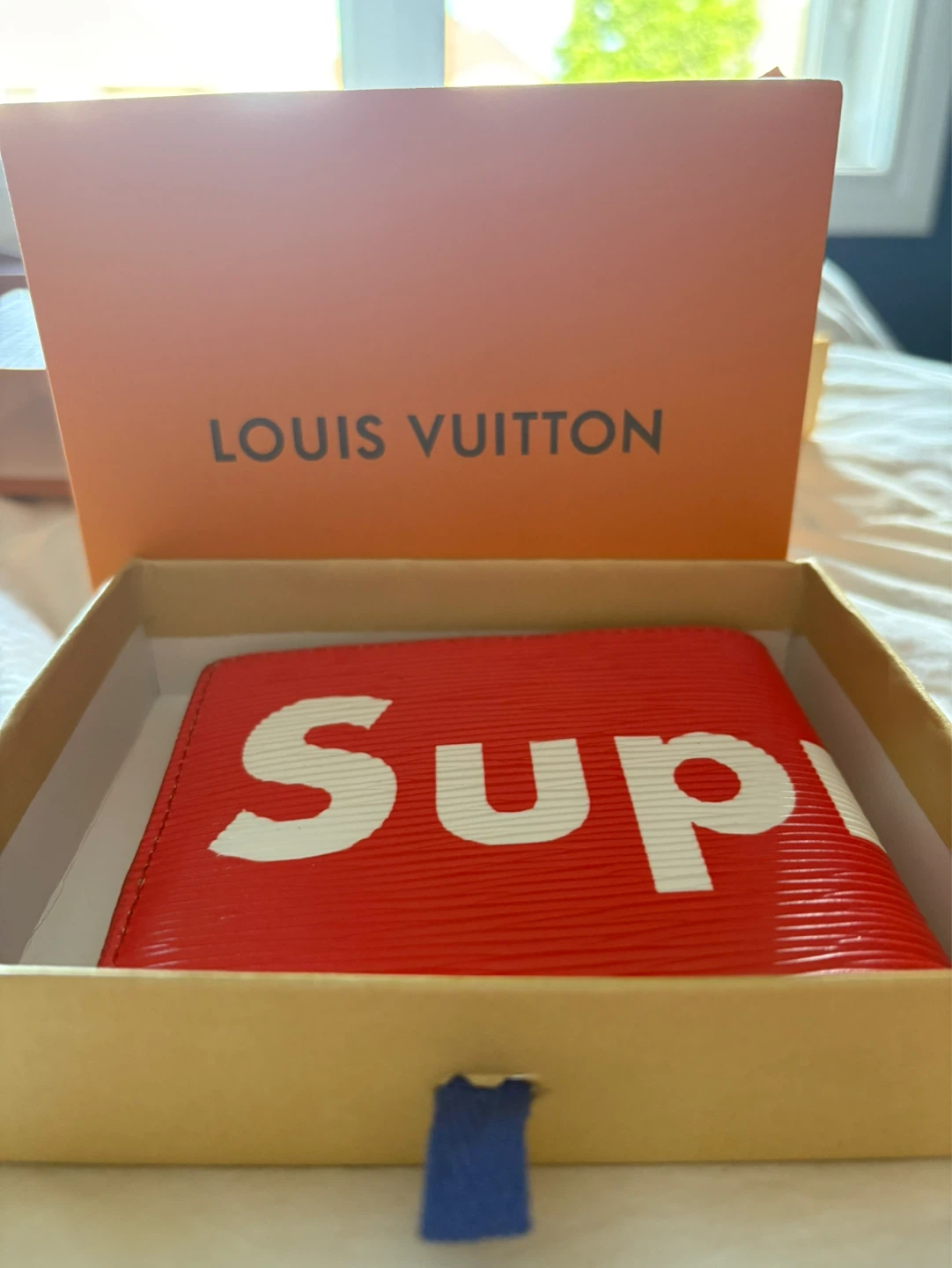 Louis Vuitton Supreme Red Epi Leather Bifold Wallet