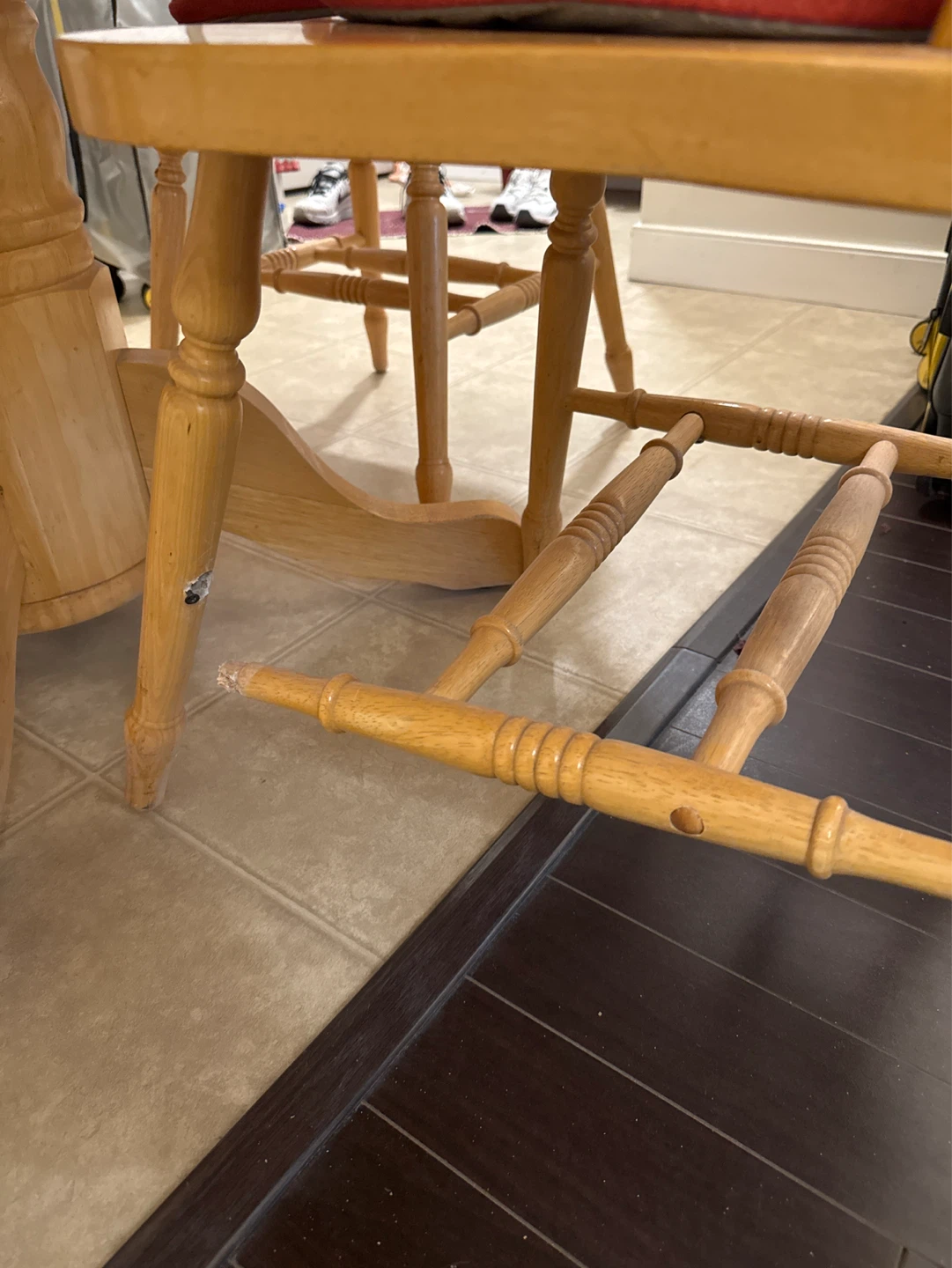Wooden Dining Table with 4 Chairs - photo 2