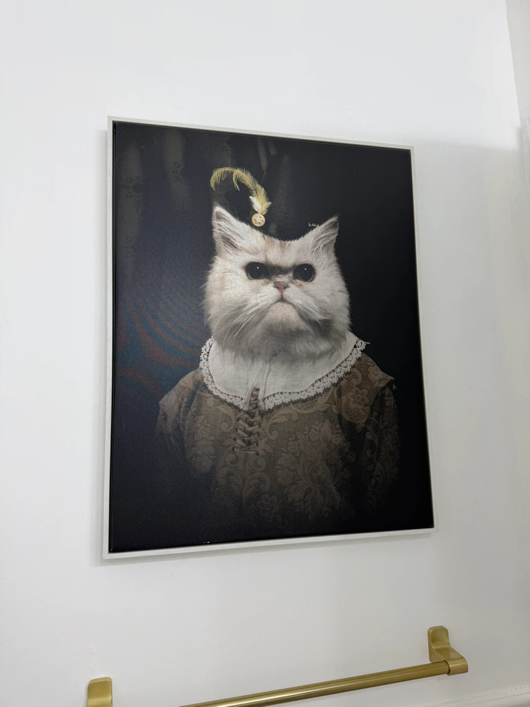 Framed Portrait of a Cat in Regal Attire