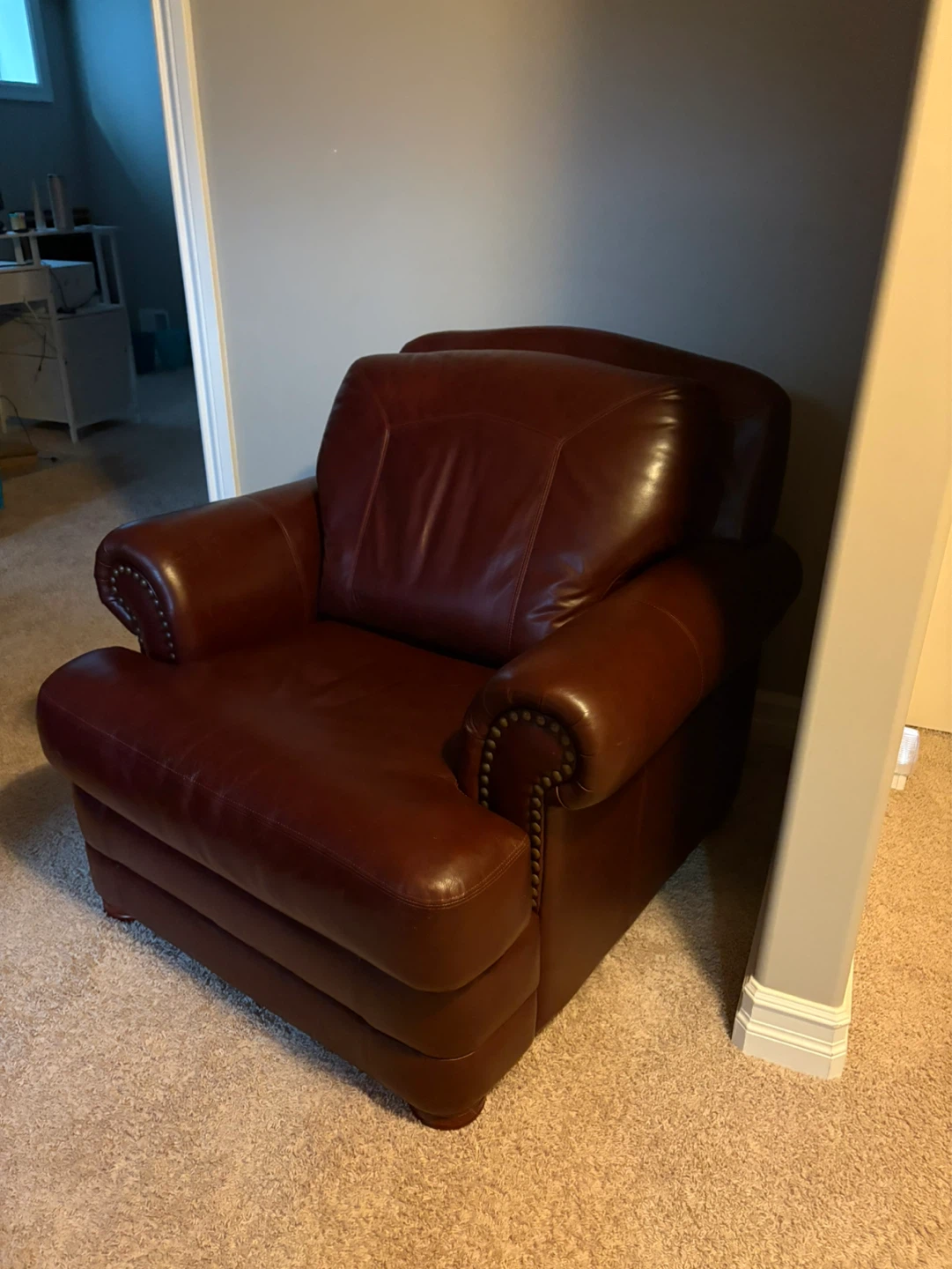 Real Leather Armchair