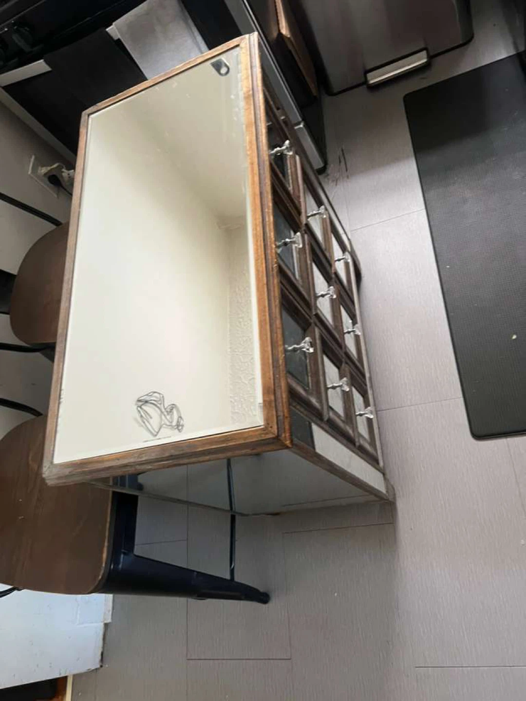 Mirrored Accent Cabinet with 3 in Drawers - photo 4