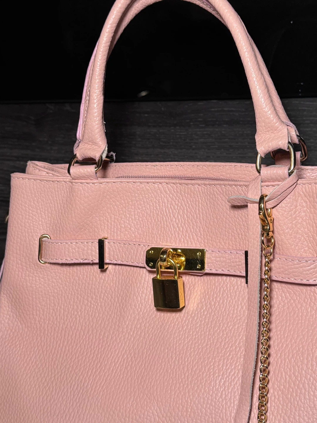 Anna Morellini Women's Pink Structured Satchel Handbag - photo 3