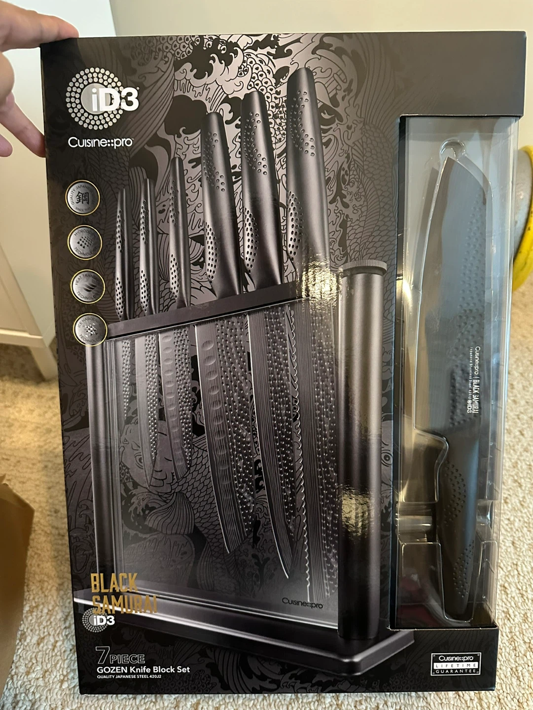 Cuisine::pro iD3 Black Samurai 7 Piece Knife Block Set