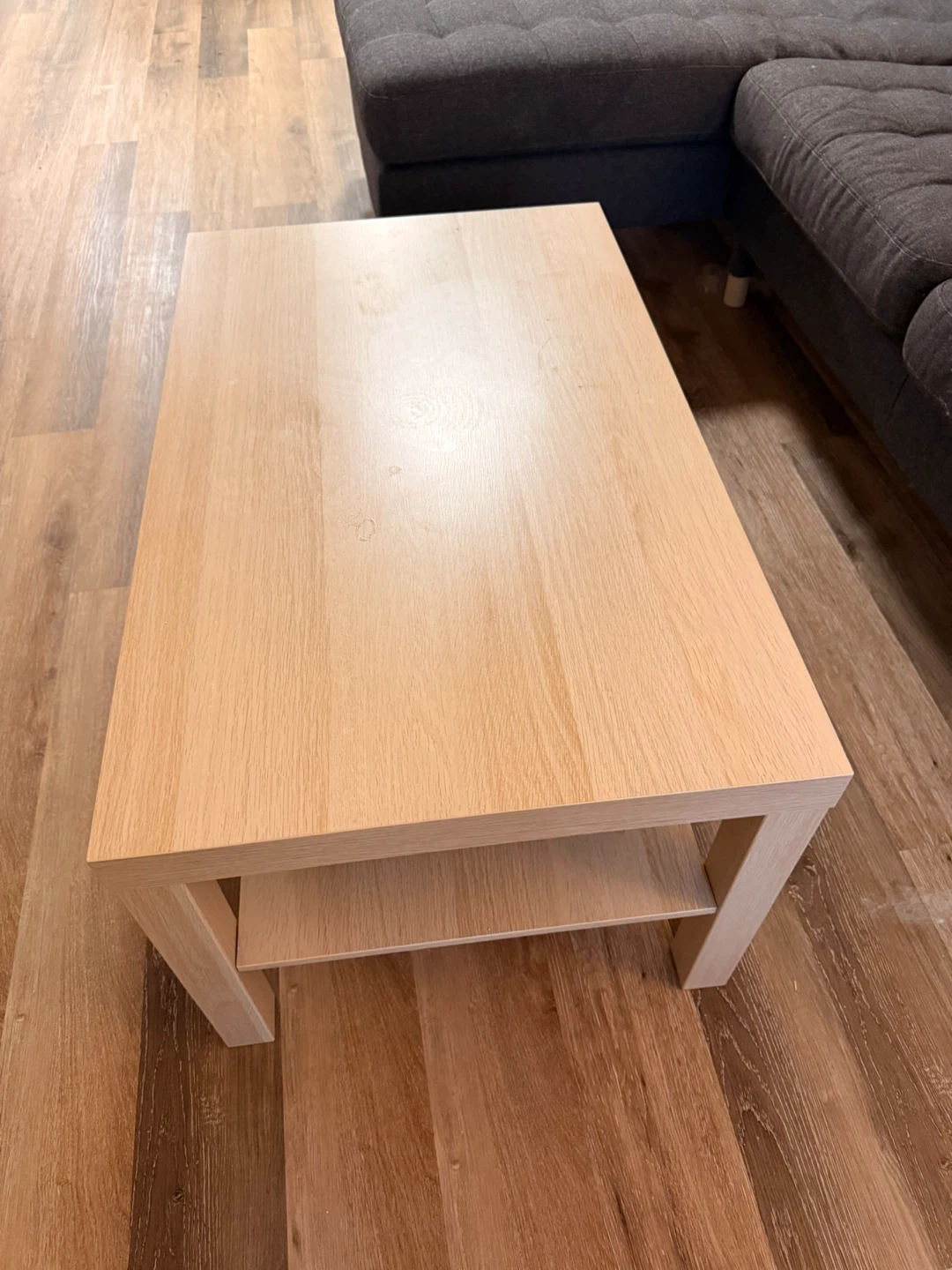 Light Wood Coffee Table with Shelf from IKEA - photo 3
