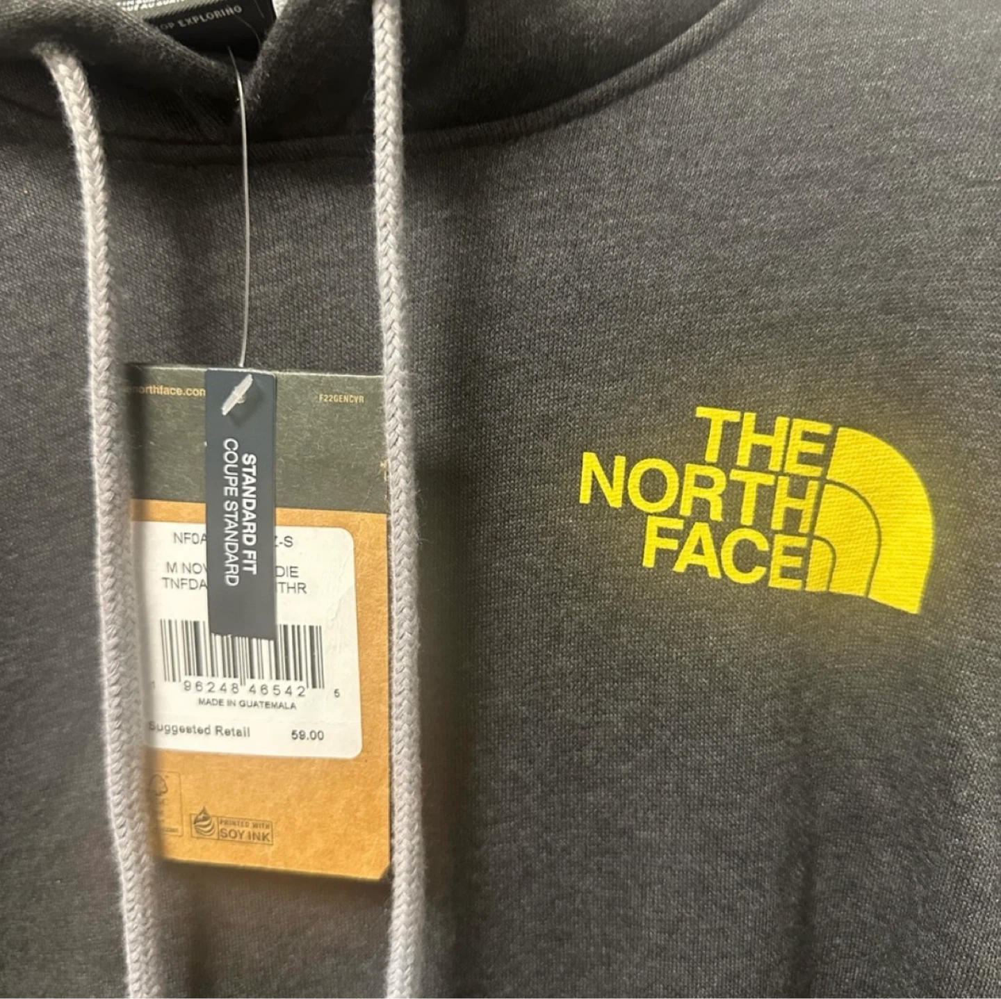 The North Face Men's Standard Fit Hoodie - Charcoal - Size S - photo 3