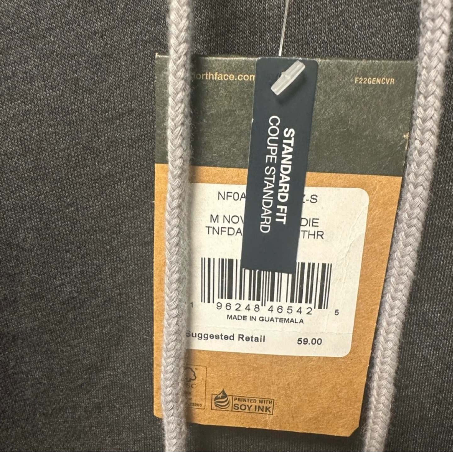 The North Face Men's Standard Fit Hoodie - Charcoal - Size S - photo 5