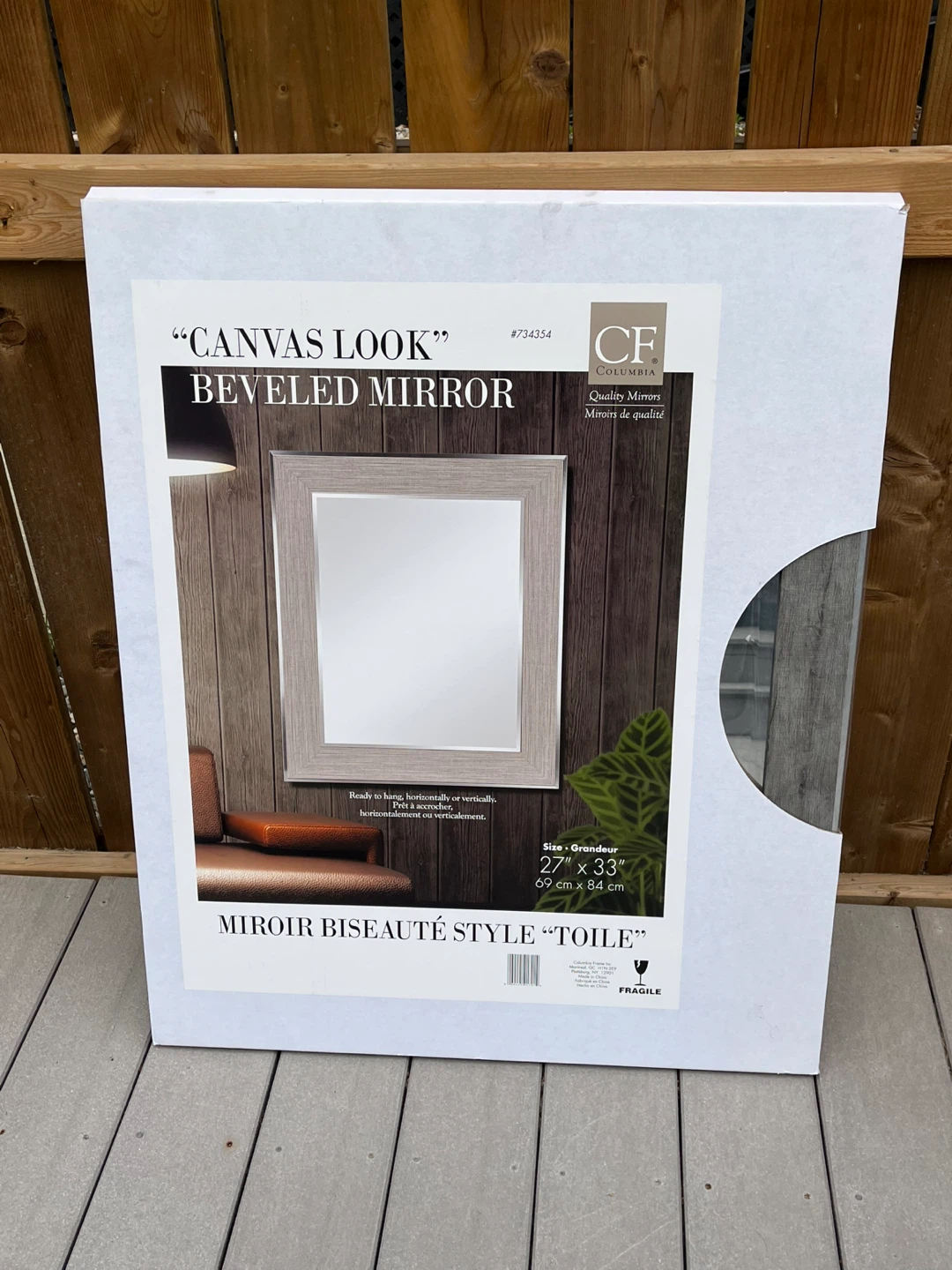 CF Quality Mirrors "Canvas Look" Beveled Mirror 27" x 33" - photo 2