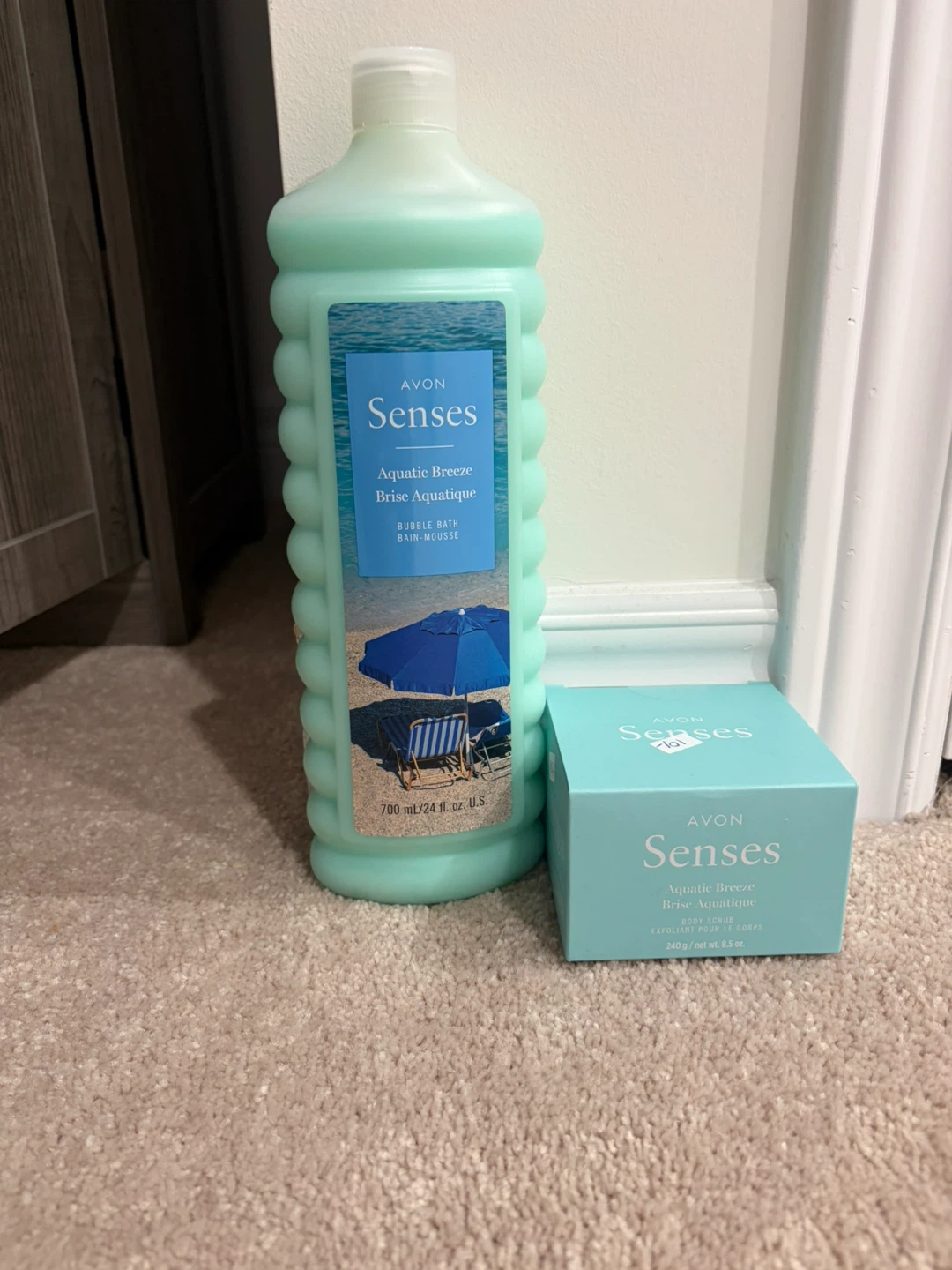Avon Senses Aquatic Breeze Bubble Bath & Body Scrub Set - photo 2