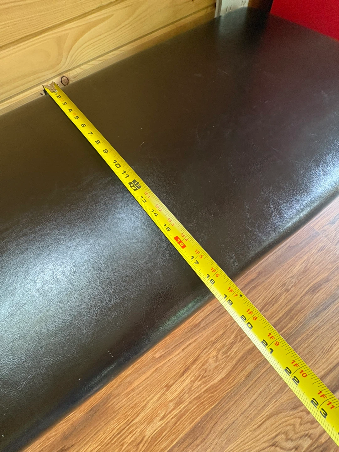 Brown Leather Storage Bench - photo 3