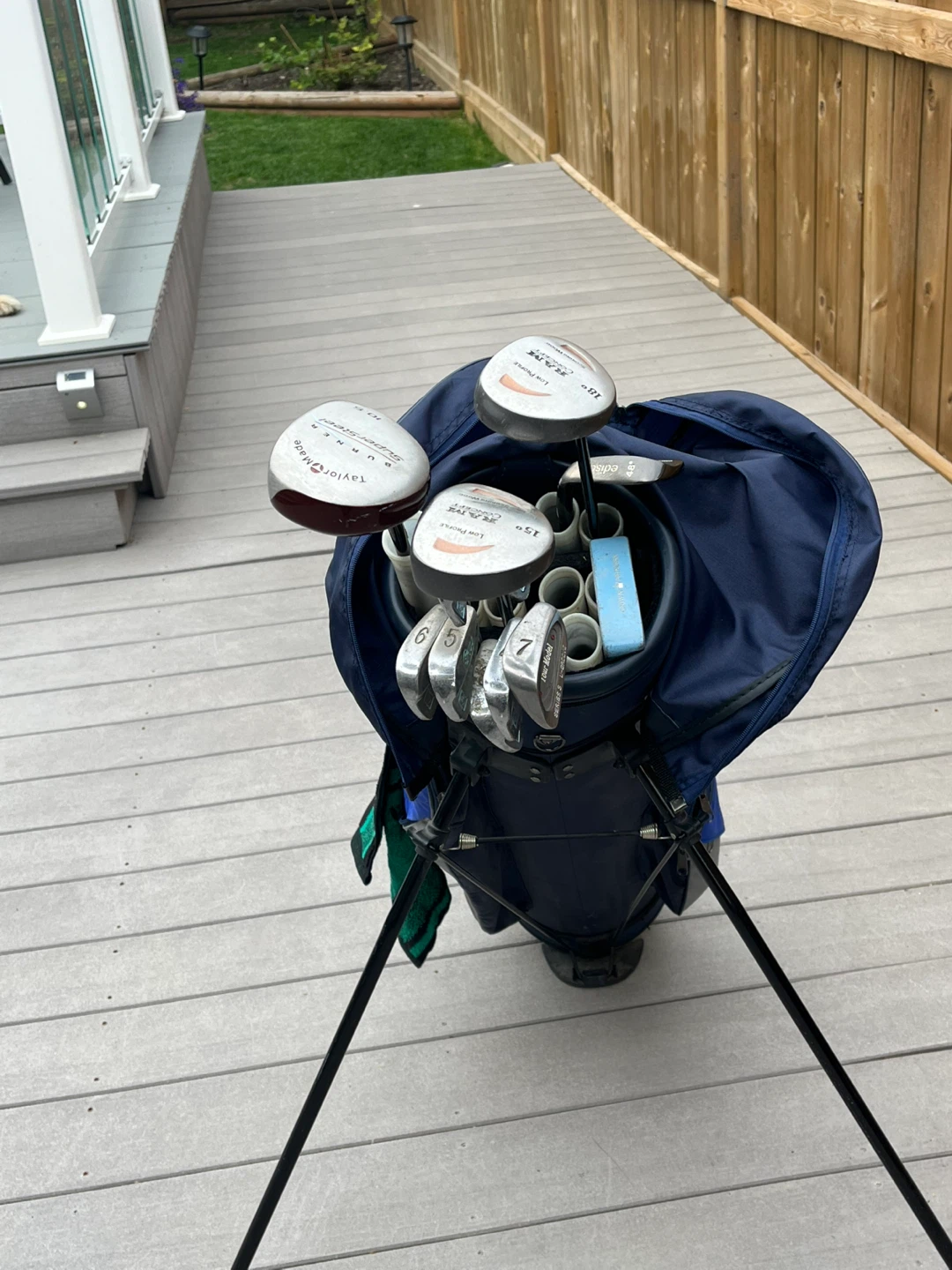 Navy Blue Golf Bag with Clubs - photo 4
