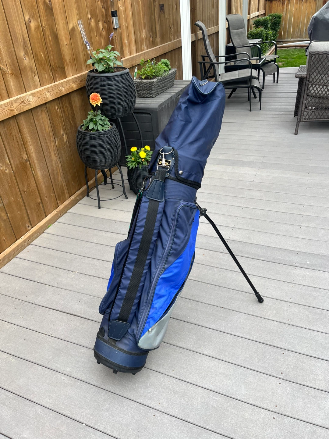 Navy Blue Golf Bag with Clubs - photo 2