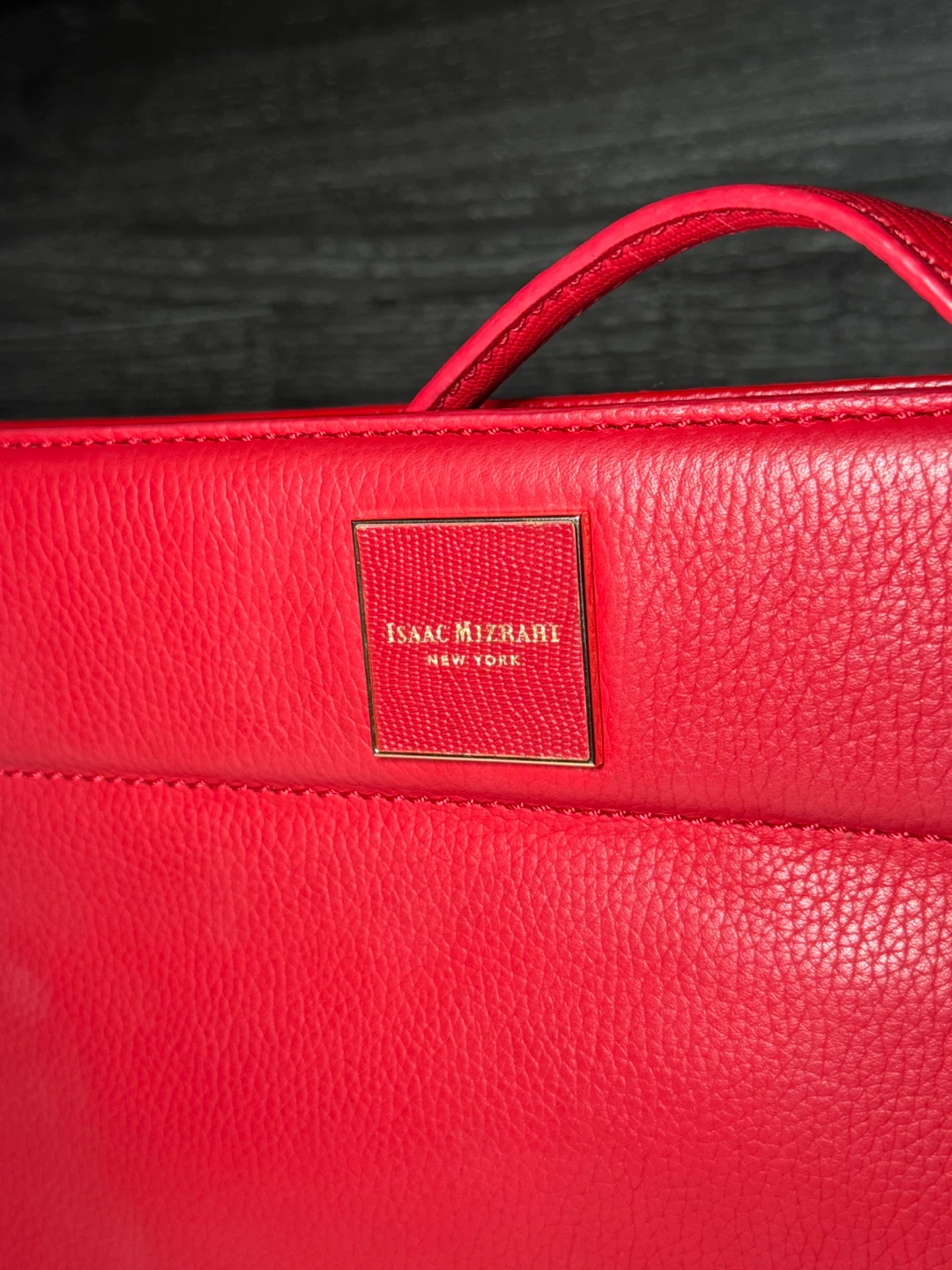 Isaac Mizrahi Red Leather Clutch/Crossbody Bag - photo 3