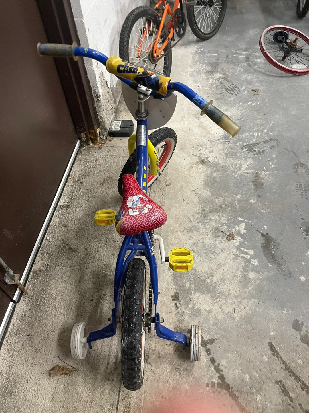 Blue Kids Bike with Training Wheels