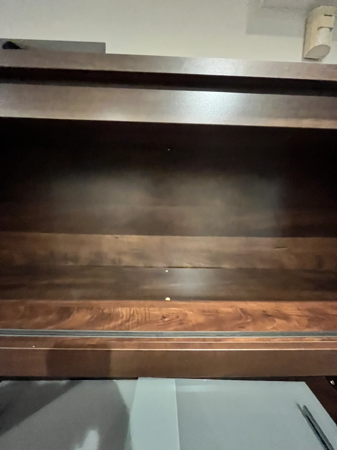NEED GONE: Dark Wood Desk with Hutch and Storage - photo 2