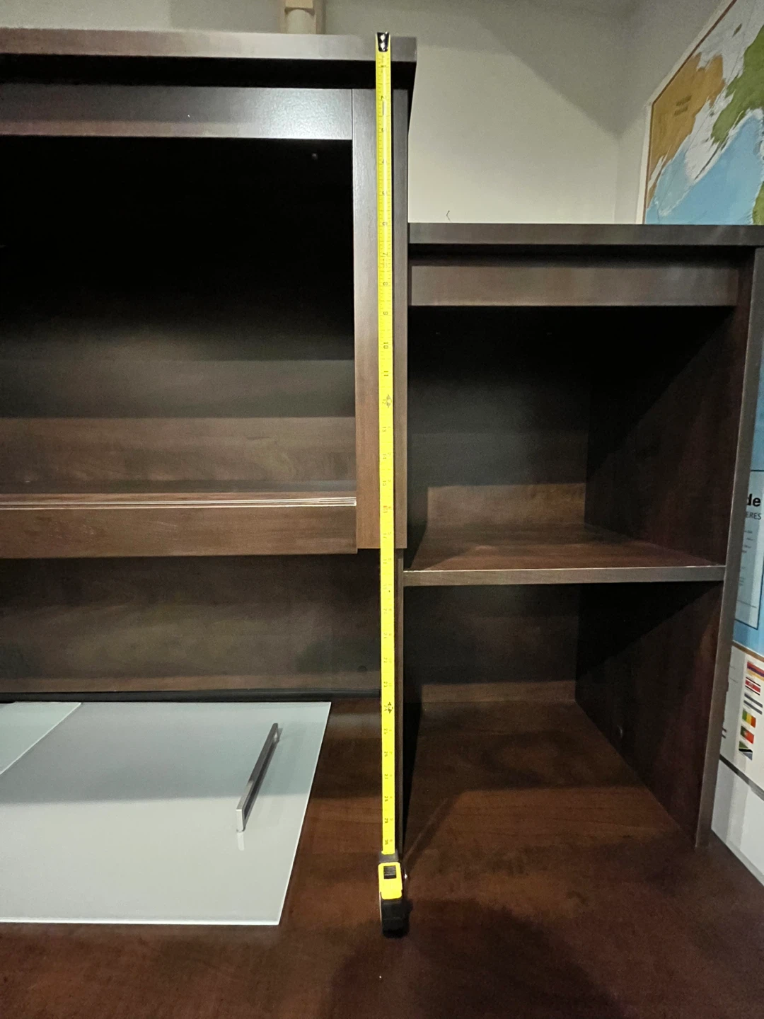 NEED GONE: Dark Wood Desk with Hutch and Storage - photo 3
