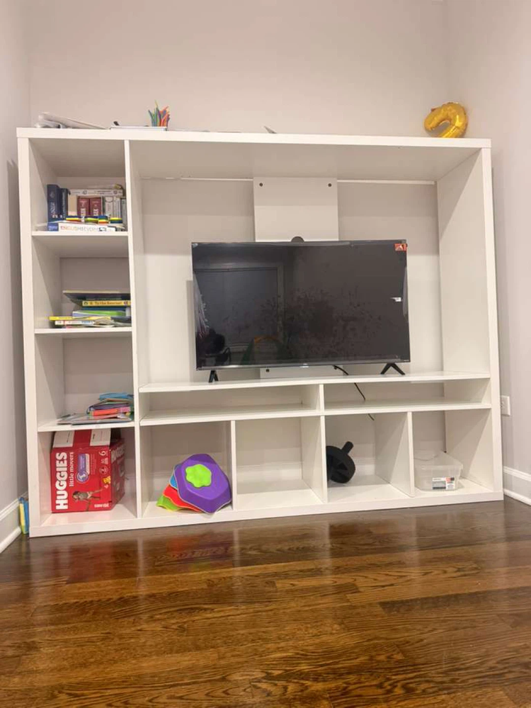 White Entertainment Center / Bookshelf Unit