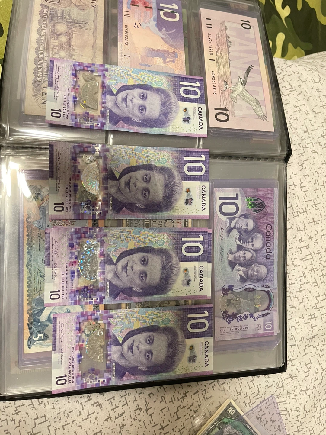 Canada 10 Dollar Banknotes Collection