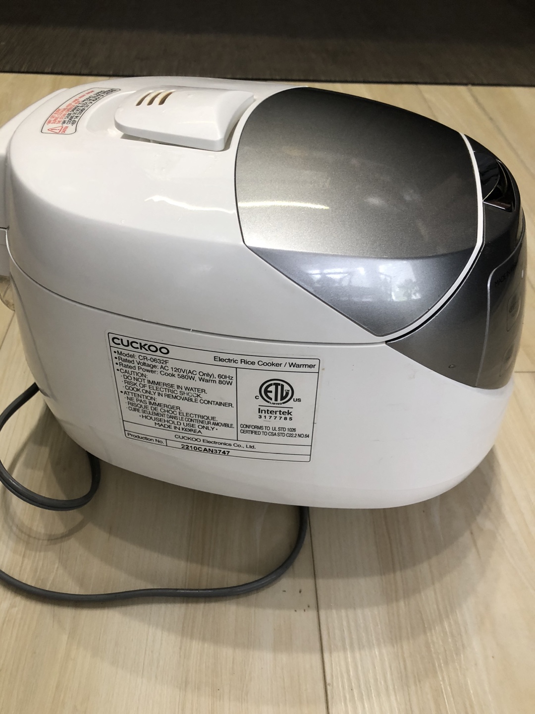 Cuckoo CR-0632F Electric Rice Cooker - photo 3