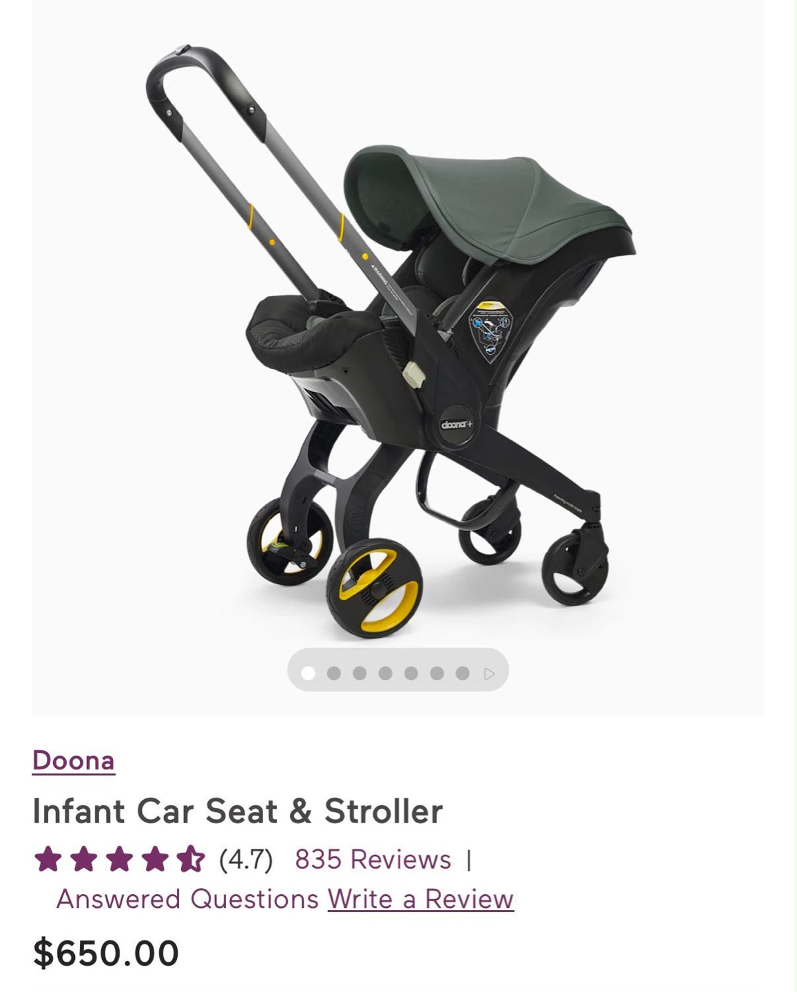 Doona Infant Car Seat & Stroller - photo 2