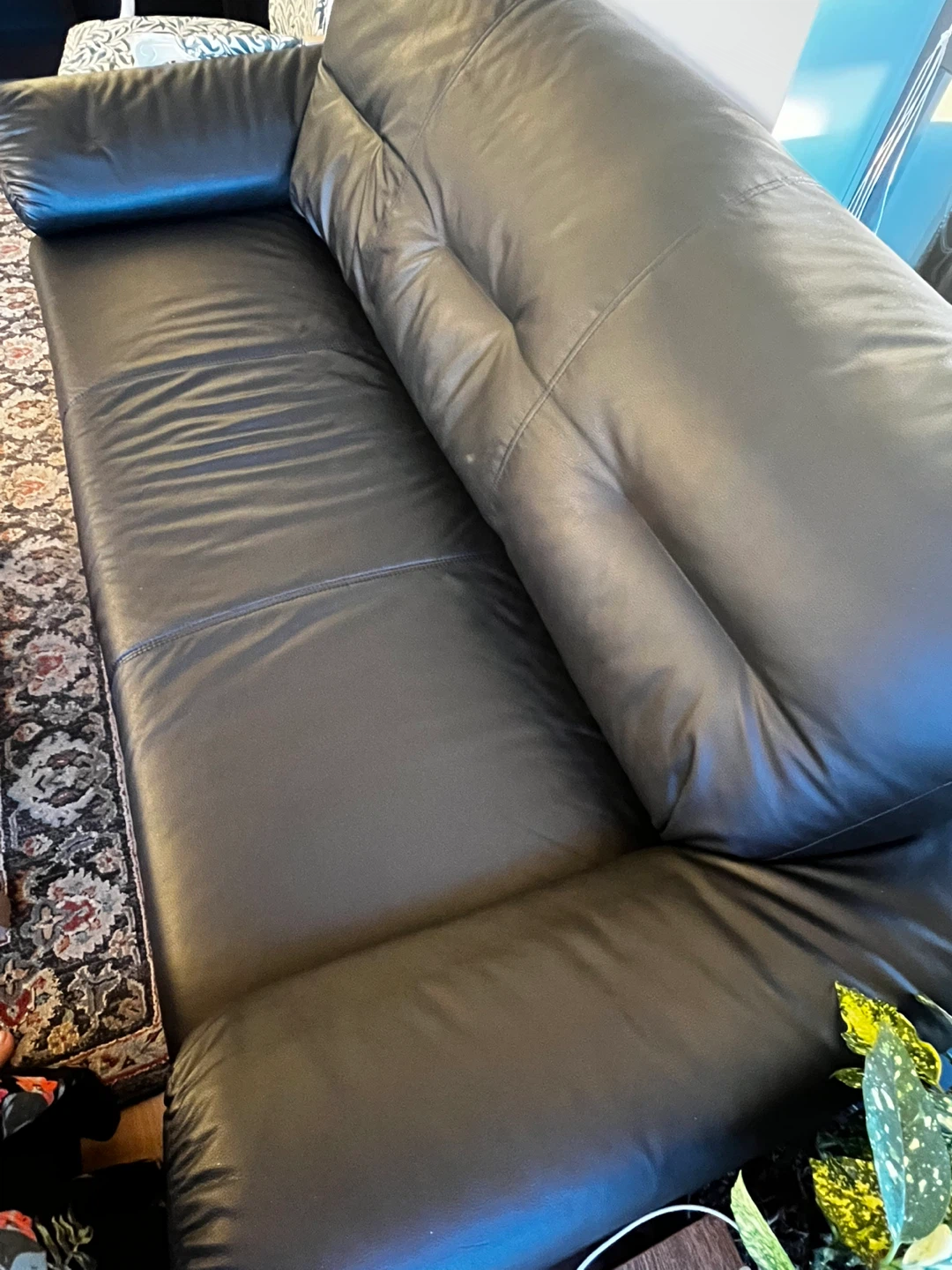 Black Leather Sofa
