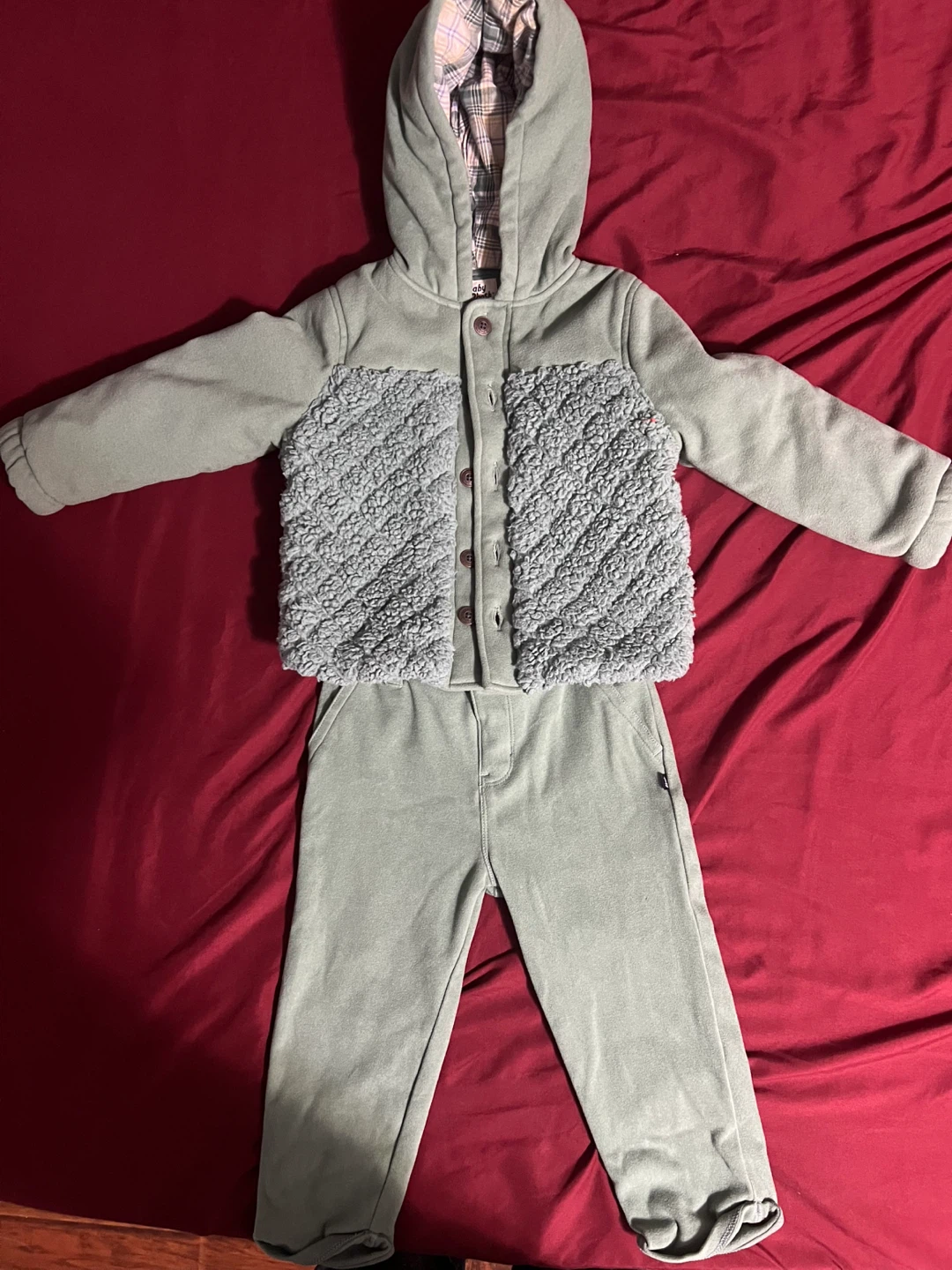 Baby Boys Hooded Fleece Tracksuit Set