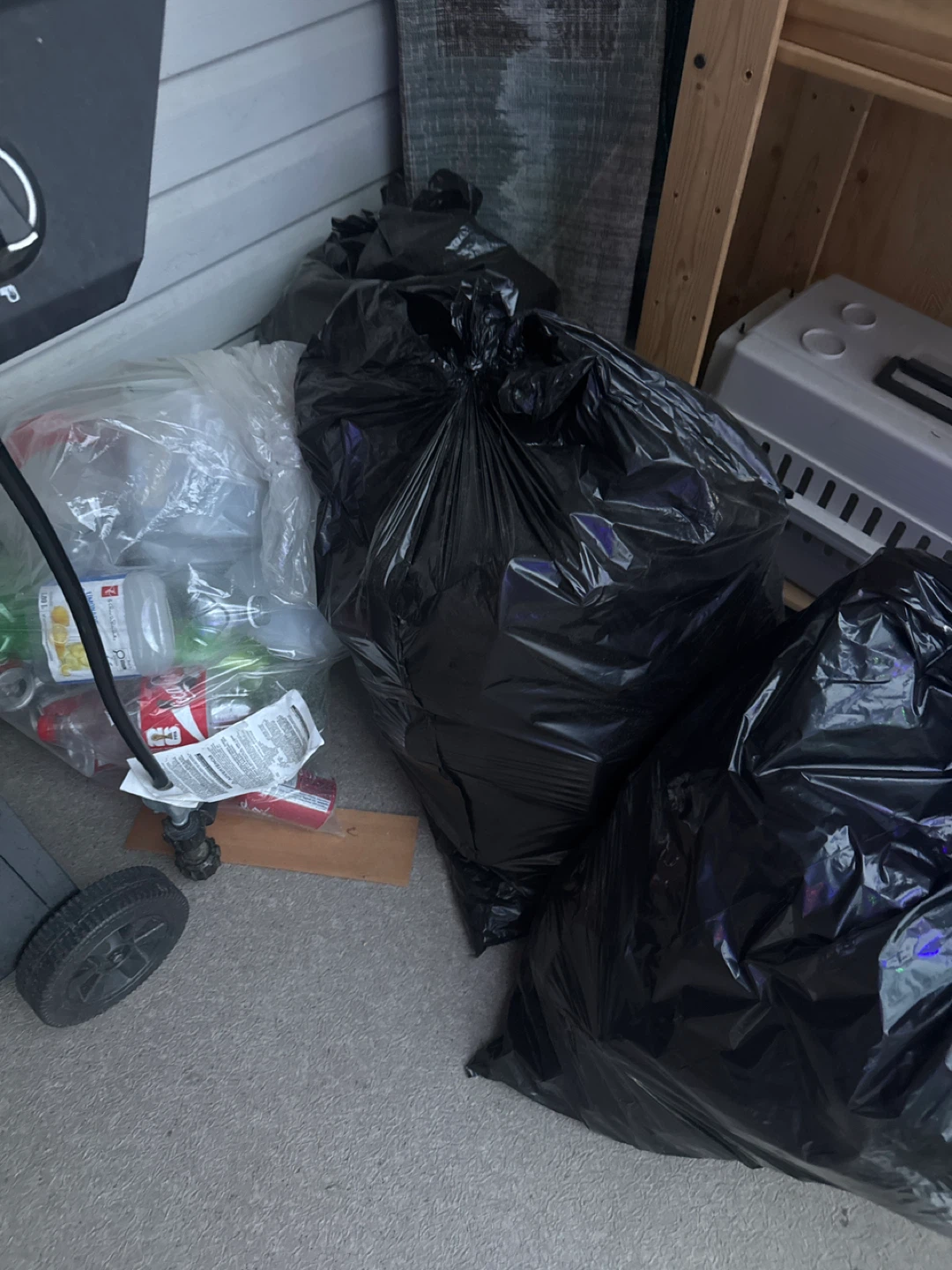 4 Garbage Bags full of empties