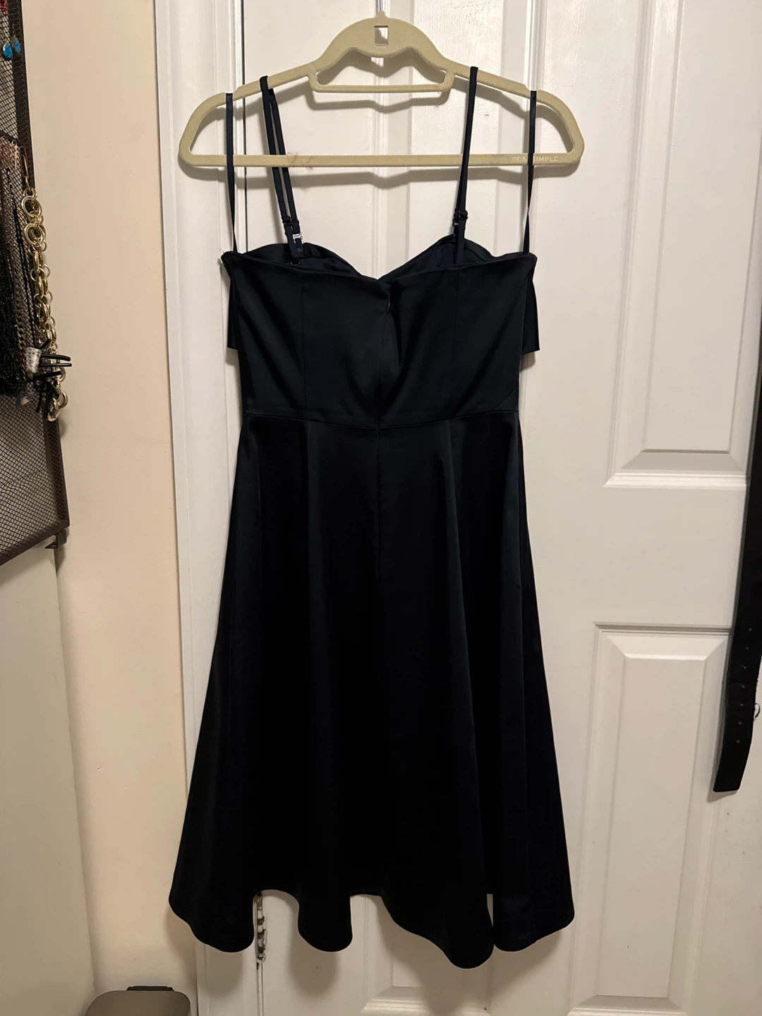 WHBM Navy Blue Bow Detail Strapless Dress Size 2 - photo 5