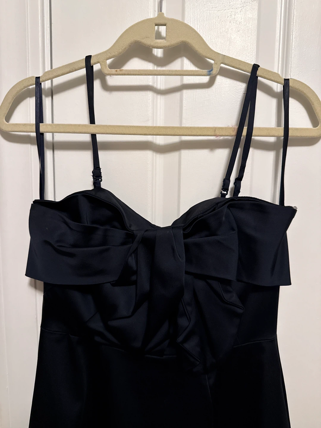 WHBM Navy Blue Bow Detail Strapless Dress Size 2 - photo 2