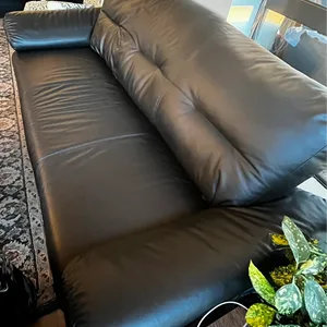 Moving out sale, Black Leather Sofa