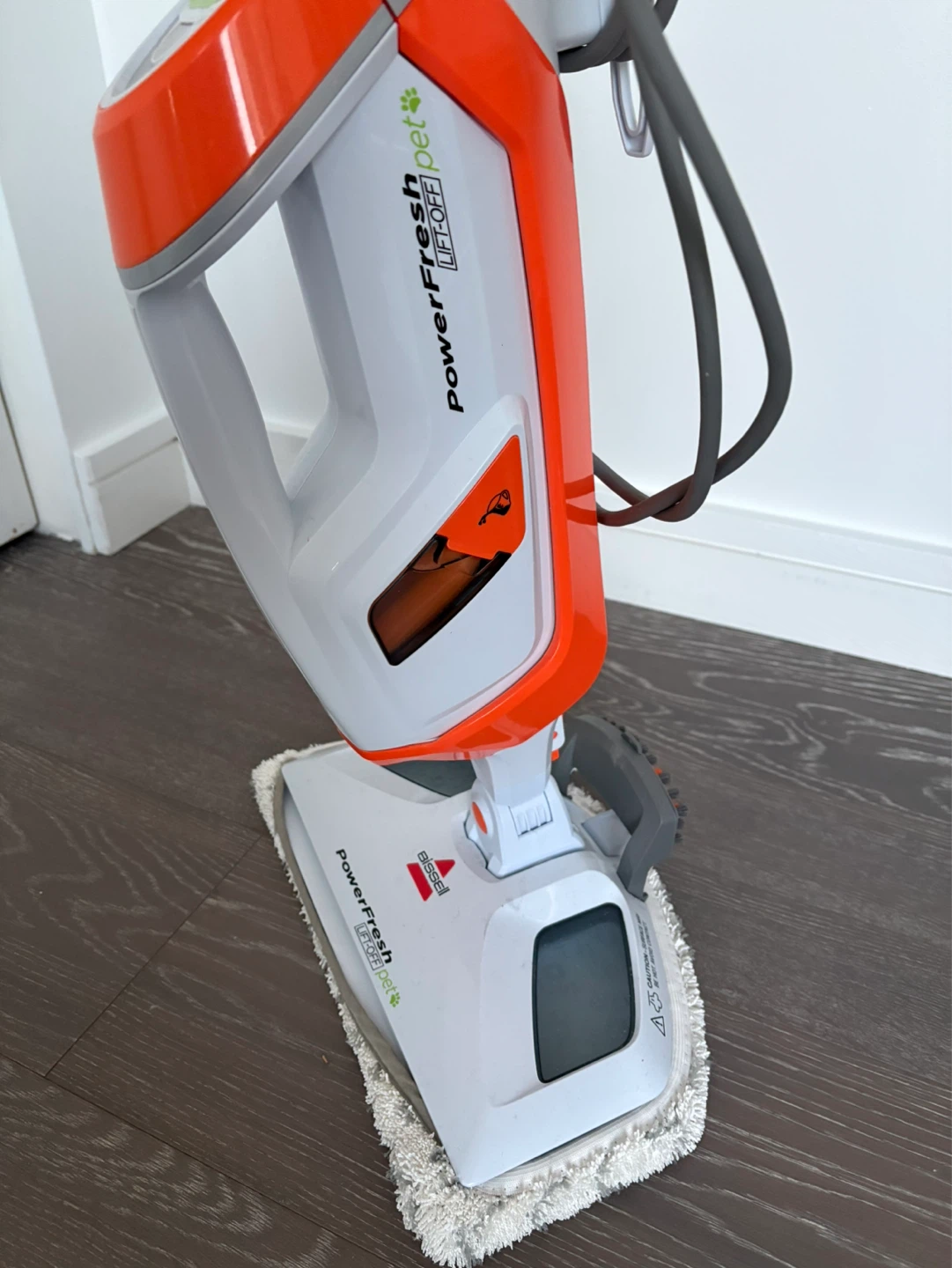 Bissell PowerFresh Lift-Off Pet Steam Mop, Orange - photo 5