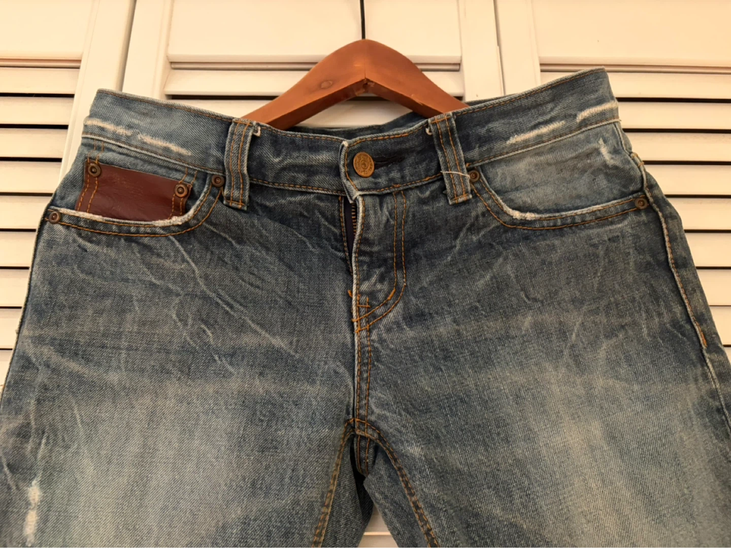 Custom Levi’s Leather Detail Jeans - photo 3