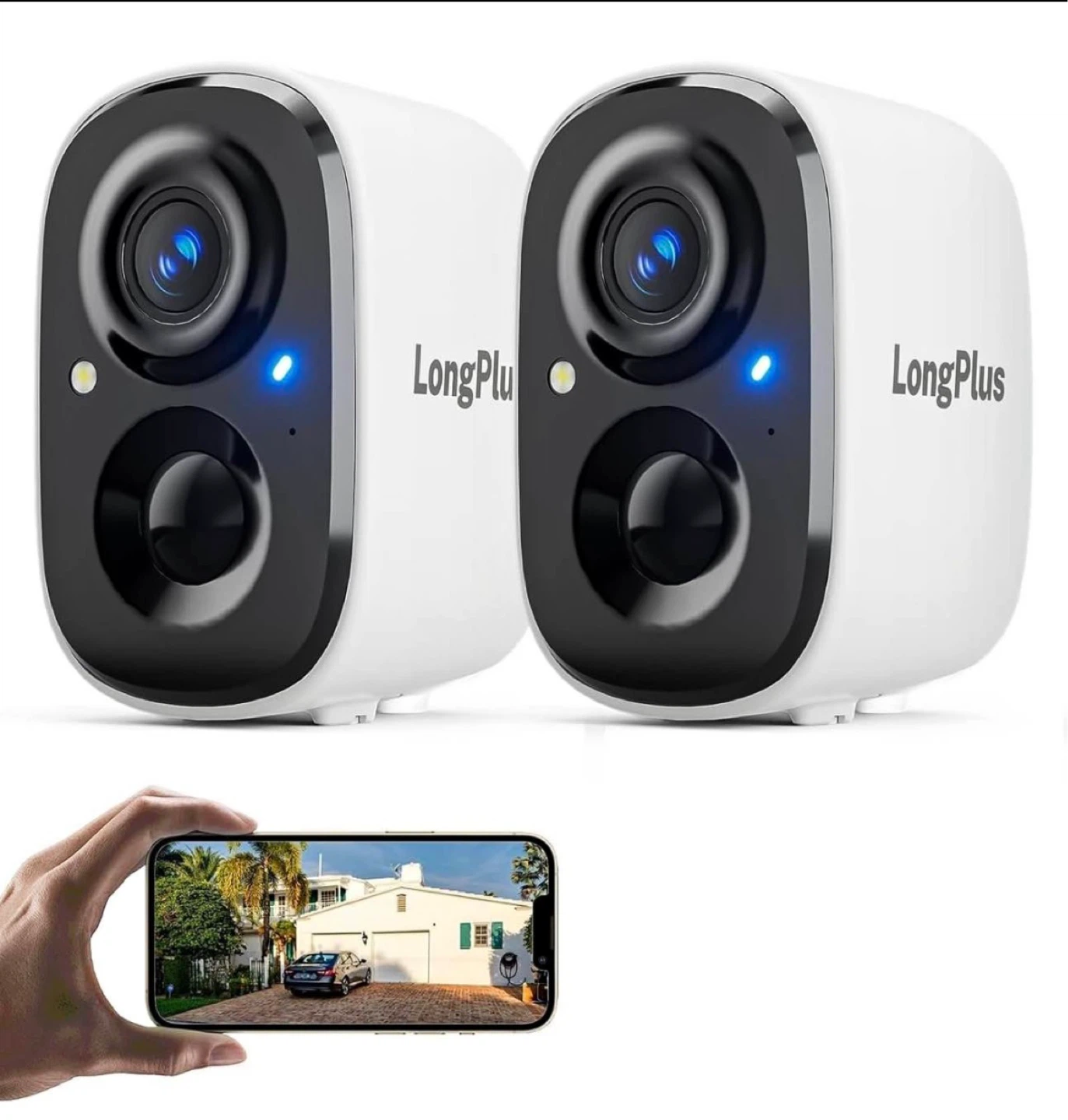 Brand new LongPlus 2K QHD Security Cameras - Color Night Vision