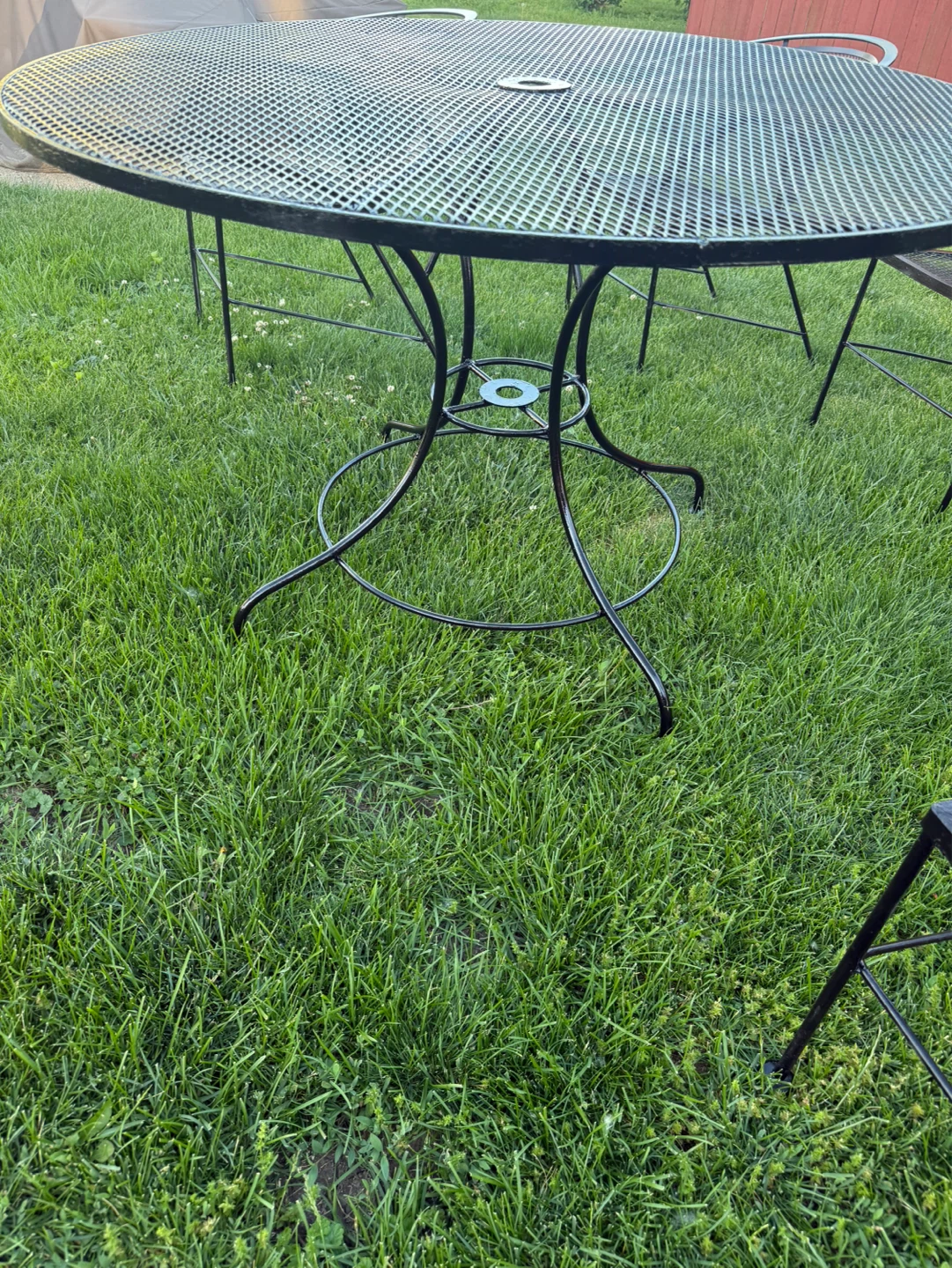 Black Wrought Iron  Patio Set With 6 Chairs - photo 3